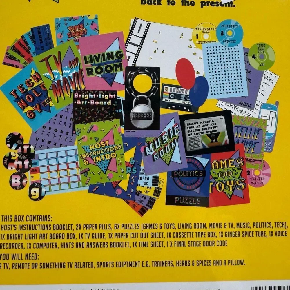 Escape The 90's" escape room game for up to 6 players. Brand new! - Picture 3 of 5